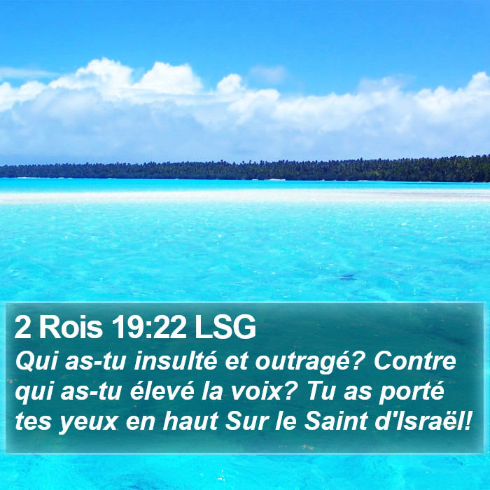 2 Rois 19:22 LSG Bible Study