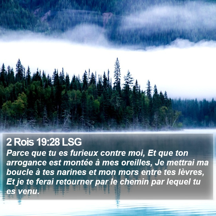2 Rois 19:28 LSG Bible Study