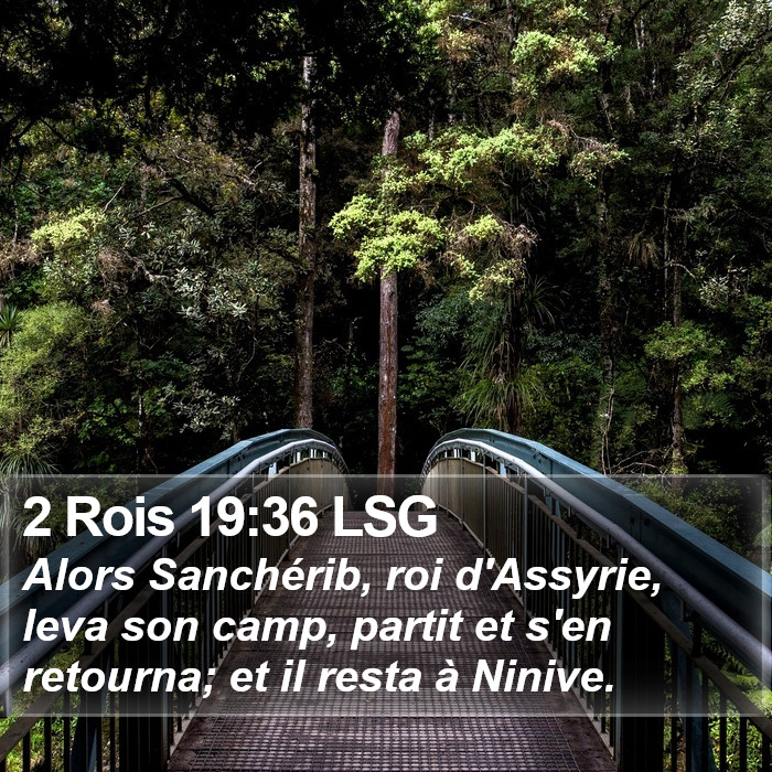 2 Rois 19:36 LSG Bible Study