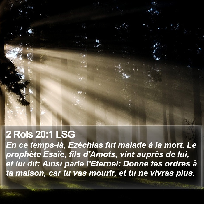 2 Rois 20:1 LSG Bible Study