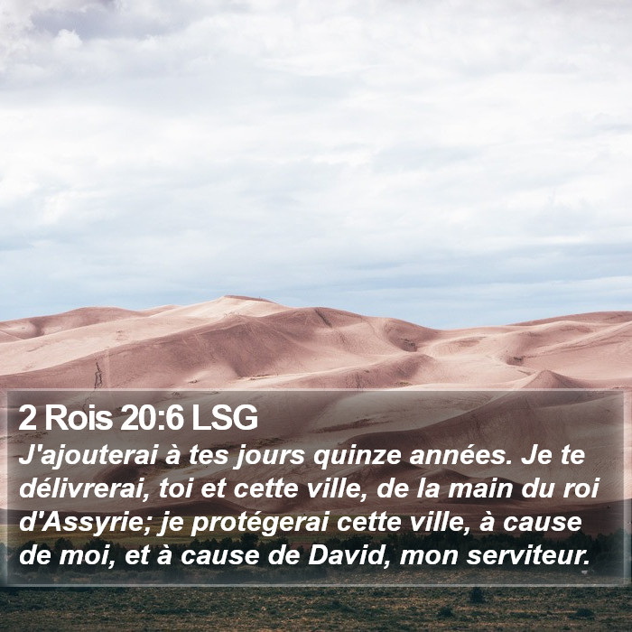 2 Rois 20:6 LSG Bible Study