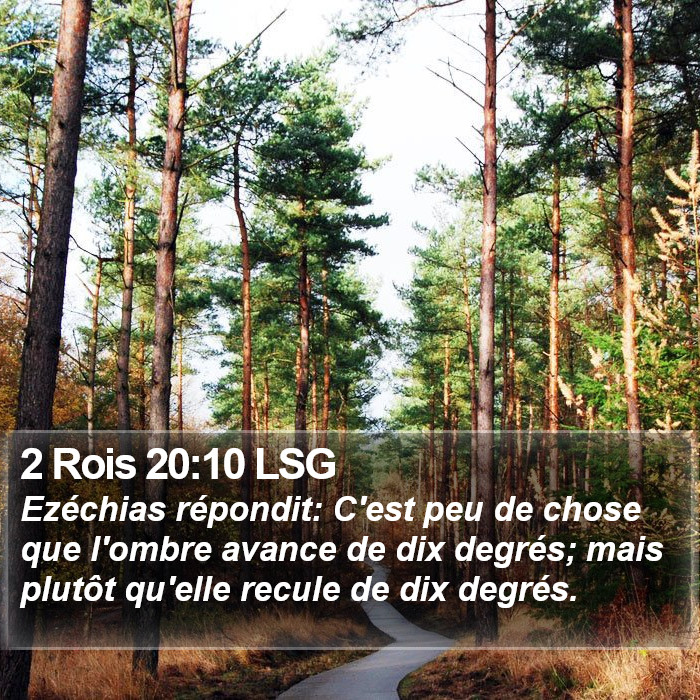 2 Rois 20:10 LSG Bible Study