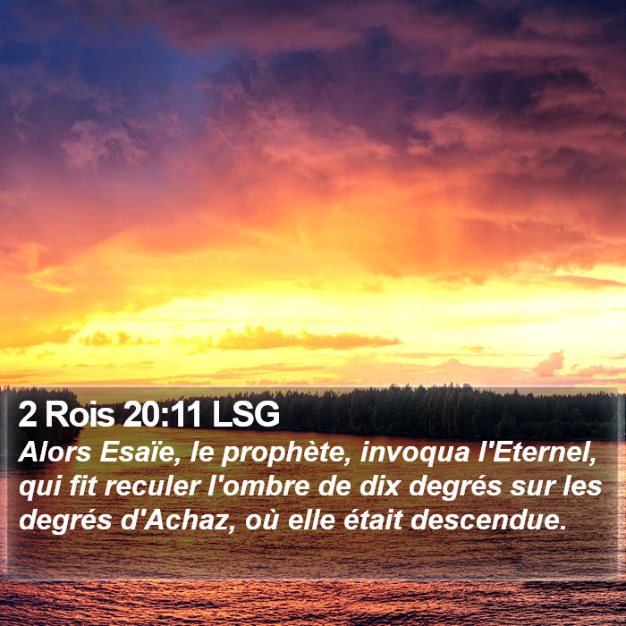 2 Rois 20:11 LSG Bible Study