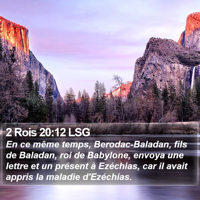 2 Rois 20:12 LSG Bible Study