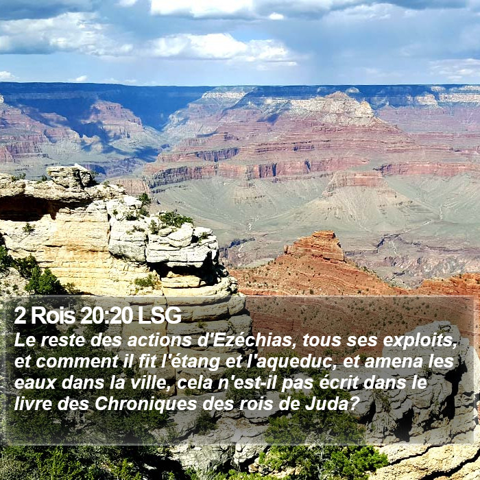 2 Rois 20:20 LSG Bible Study