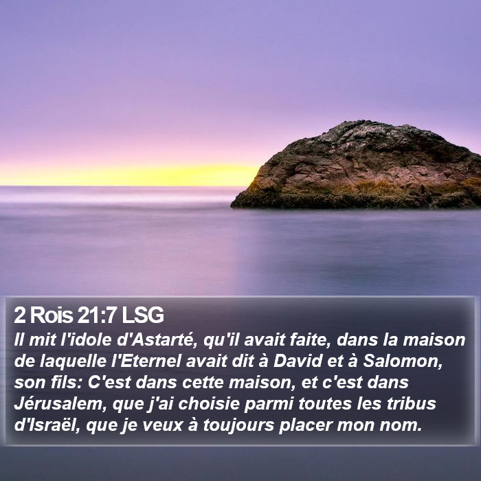 2 Rois 21:7 LSG Bible Study