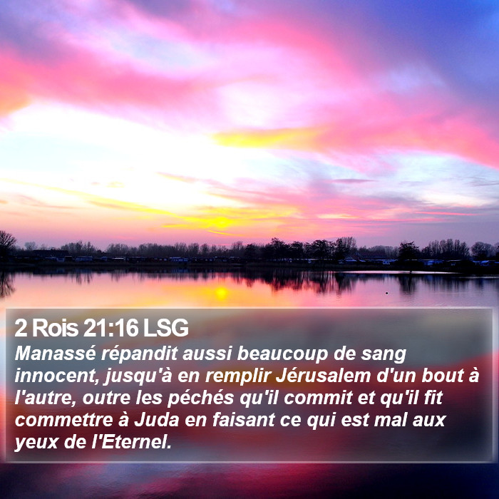 2 Rois 21:16 LSG Bible Study
