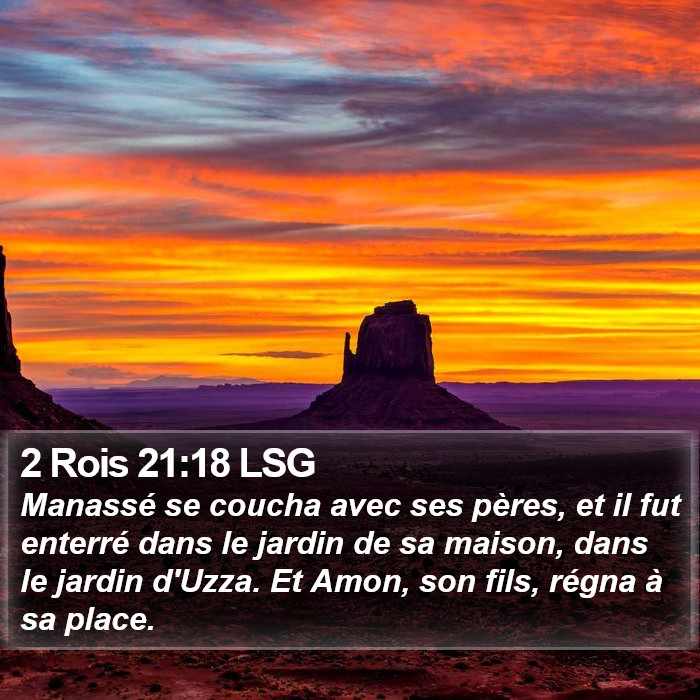 2 Rois 21:18 LSG Bible Study