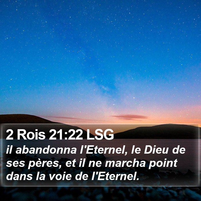 2 Rois 21:22 LSG Bible Study