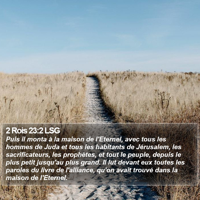 2 Rois 23:2 LSG Bible Study