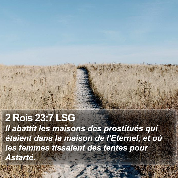 2 Rois 23:7 LSG Bible Study