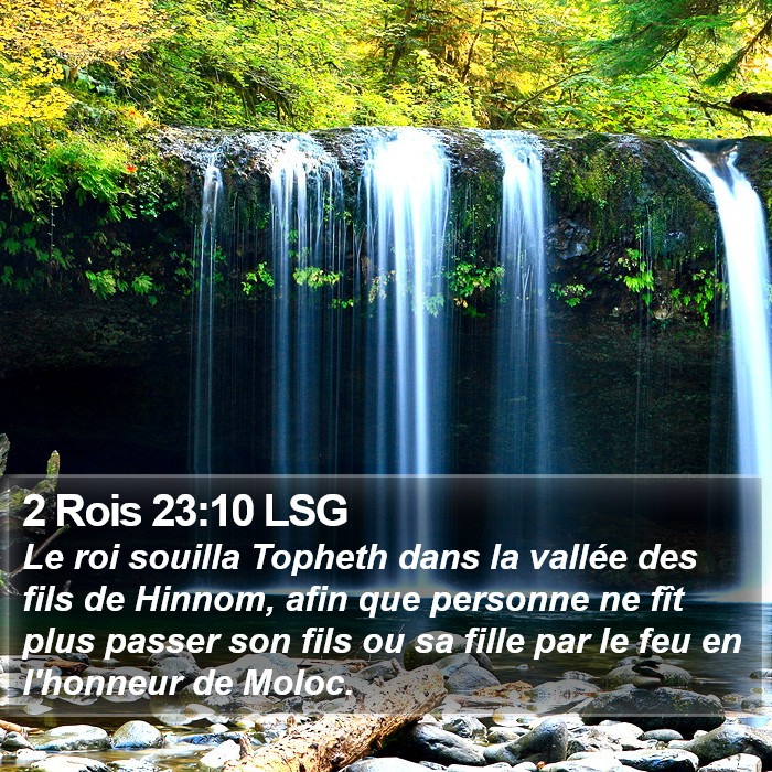 2 Rois 23:10 LSG Bible Study
