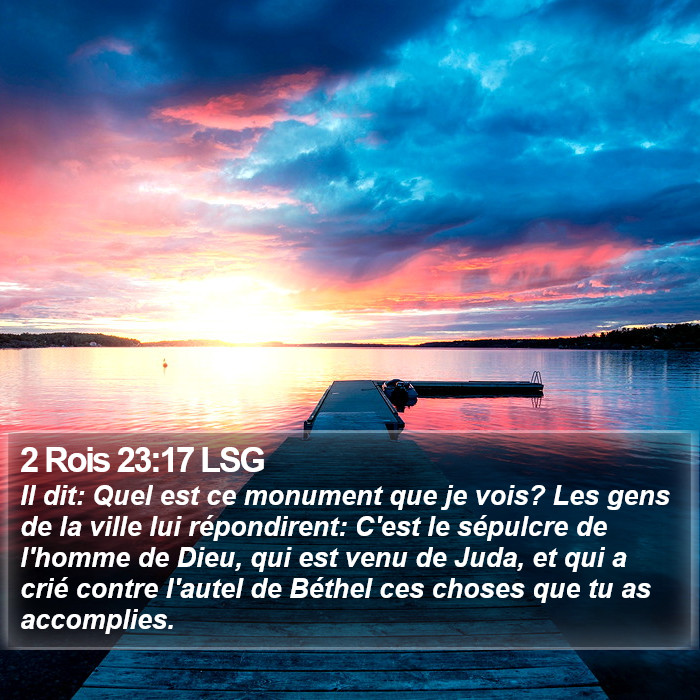 2 Rois 23:17 LSG Bible Study