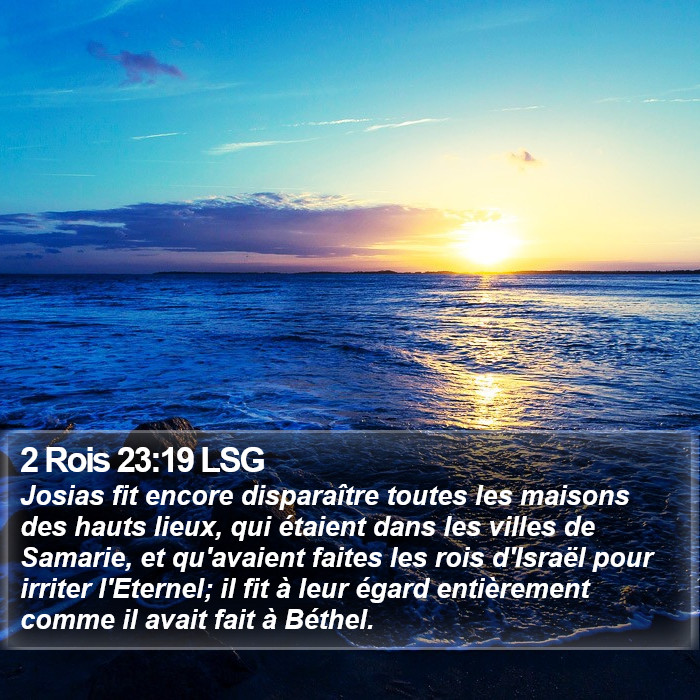 2 Rois 23:19 LSG Bible Study