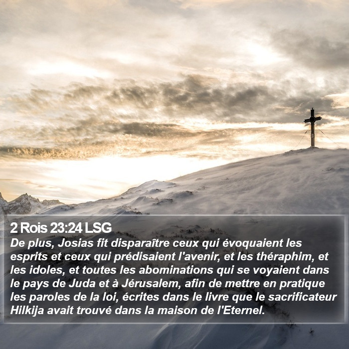 2 Rois 23:24 LSG Bible Study