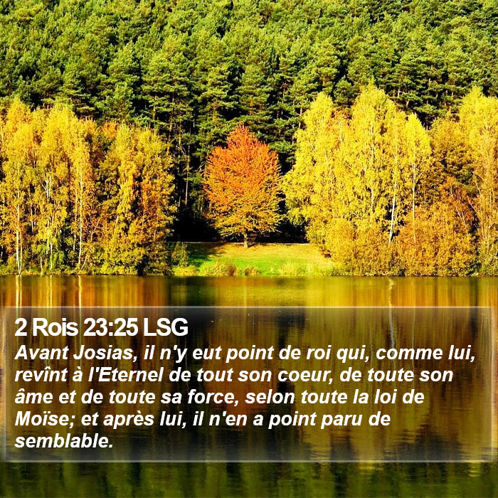 2 Rois 23:25 LSG Bible Study