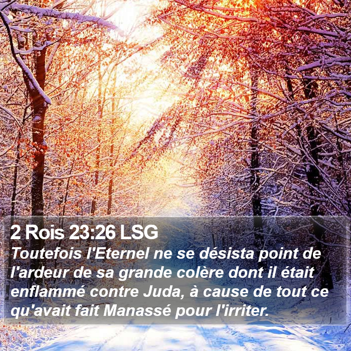 2 Rois 23:26 LSG Bible Study