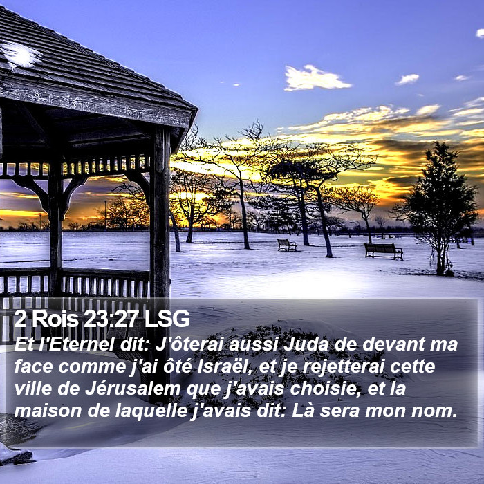 2 Rois 23:27 LSG Bible Study