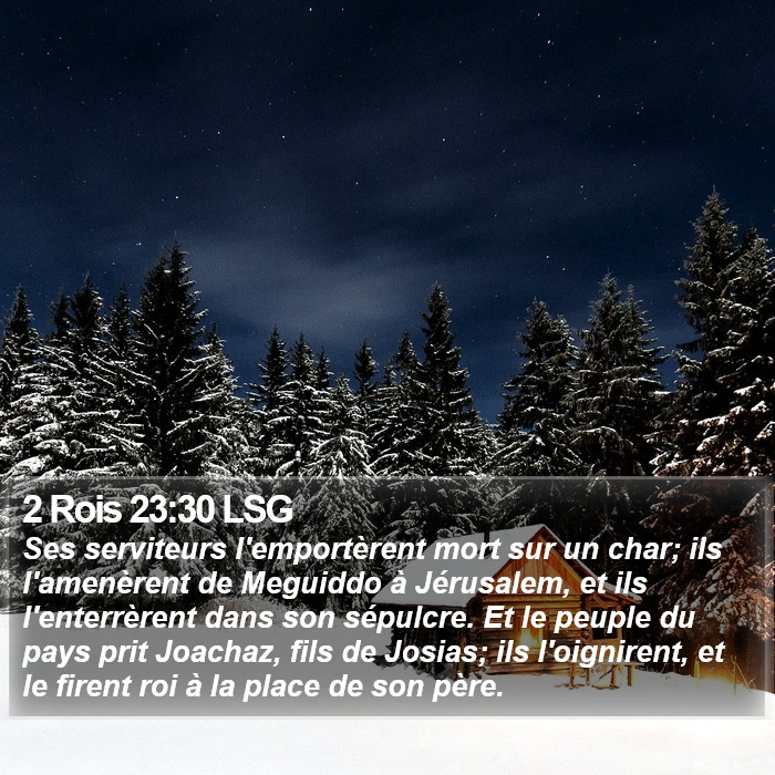 2 Rois 23:30 LSG Bible Study