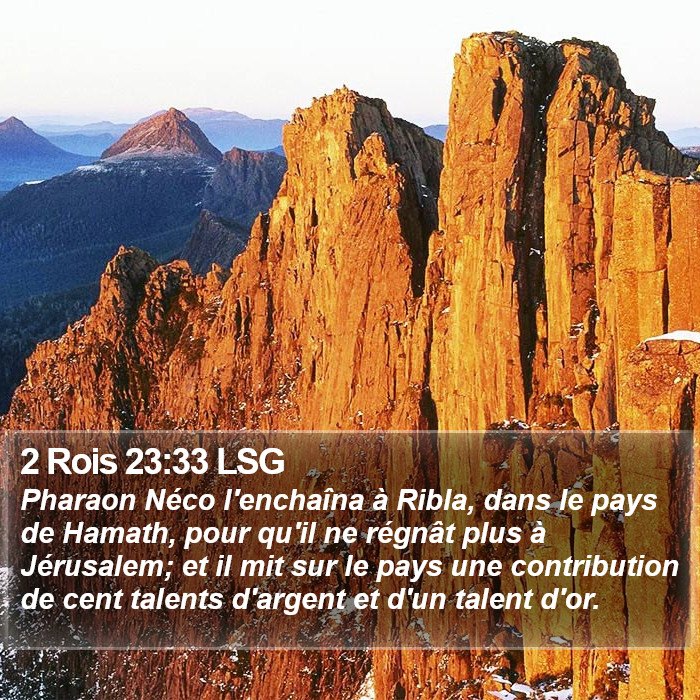 2 Rois 23:33 LSG Bible Study