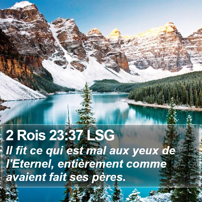 2 Rois 23:37 LSG Bible Study