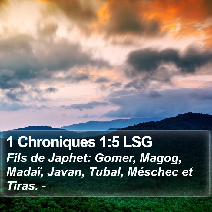 1 Chroniques 1:5 LSG Bible Study