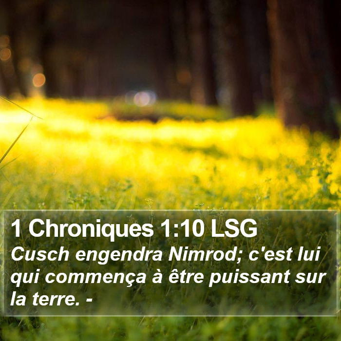 1 Chroniques 1:10 LSG Bible Study