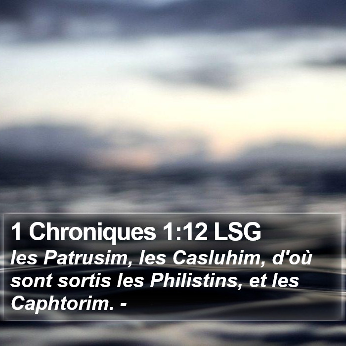 1 Chroniques 1:12 LSG Bible Study