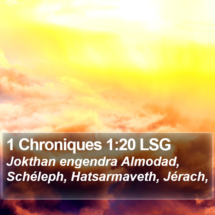 1 Chroniques 1:20 LSG Bible Study