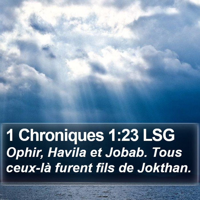 1 Chroniques 1:23 LSG Bible Study