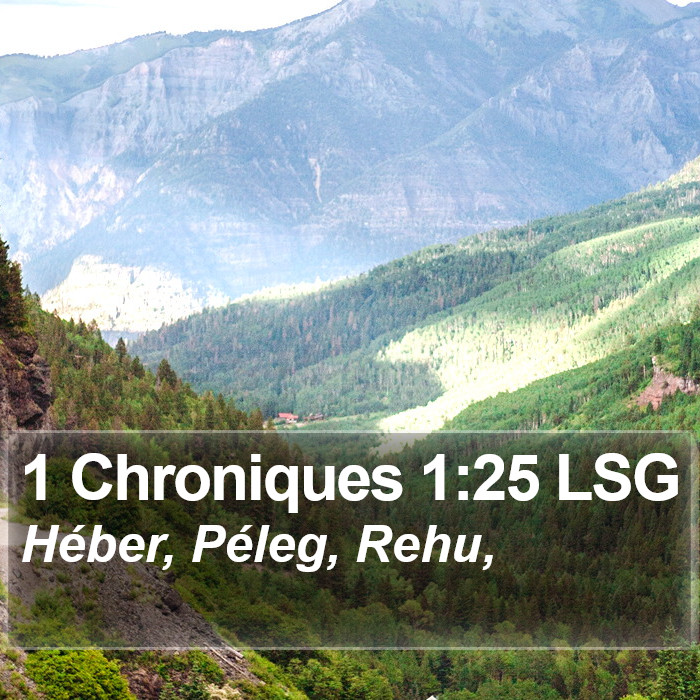 1 Chroniques 1:25 LSG Bible Study