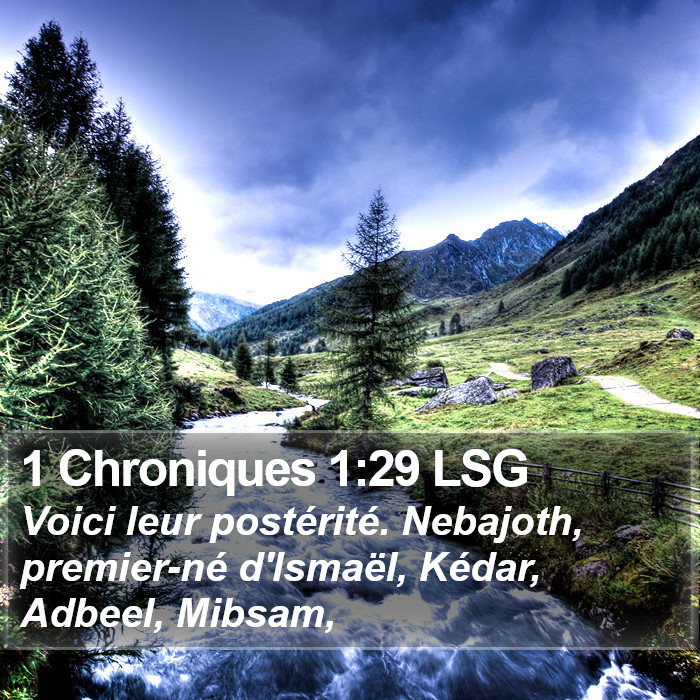 1 Chroniques 1:29 LSG Bible Study