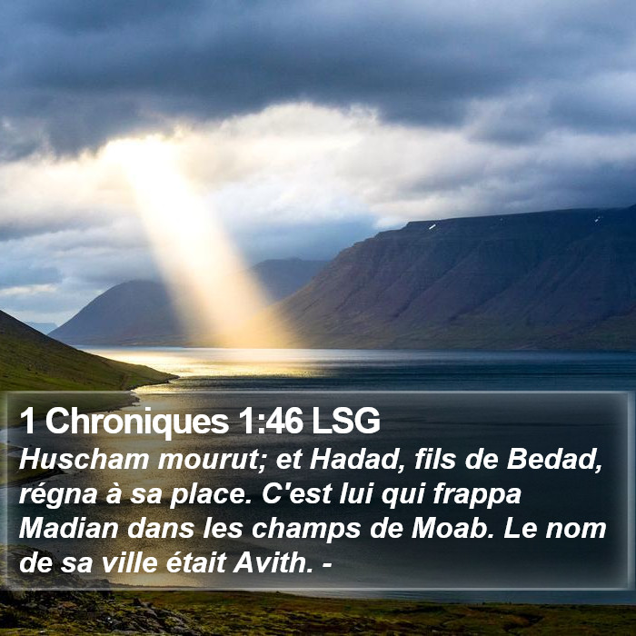 1 Chroniques 1:46 LSG Bible Study