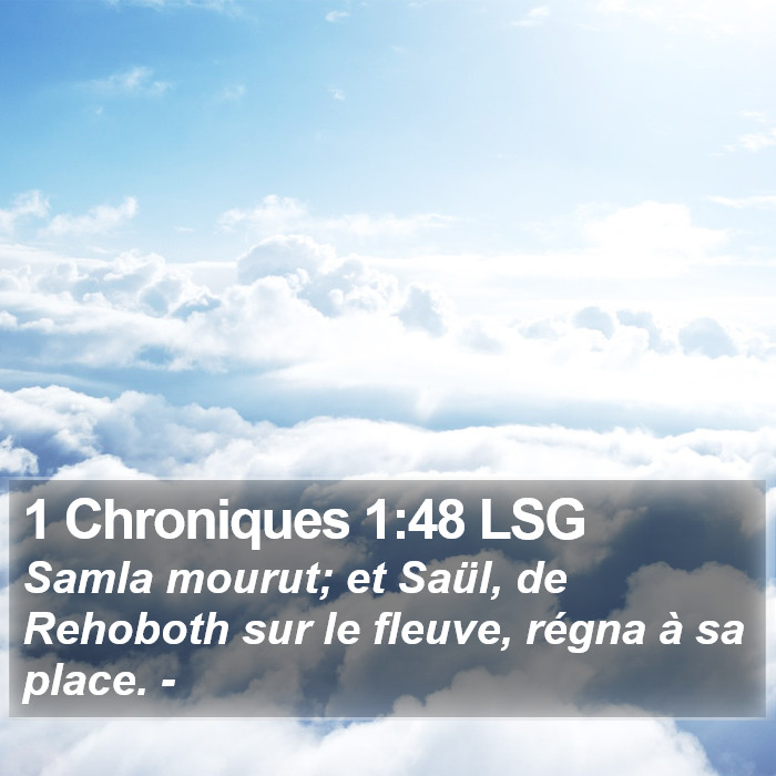 1 Chroniques 1:48 LSG Bible Study