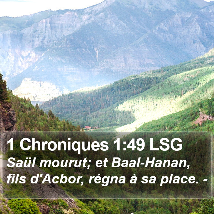 1 Chroniques 1:49 LSG Bible Study