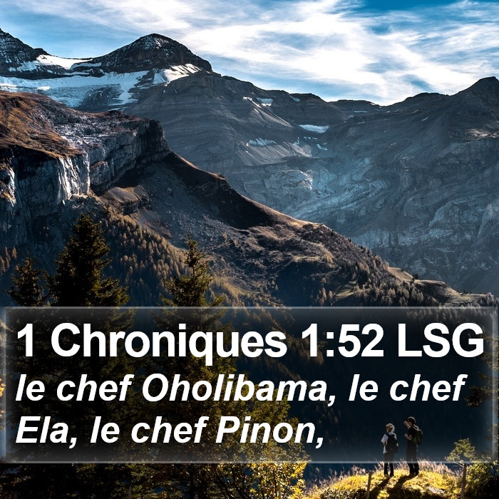 1 Chroniques 1:52 LSG Bible Study