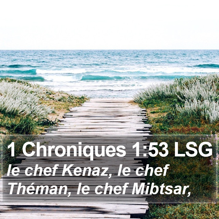 1 Chroniques 1:53 LSG Bible Study