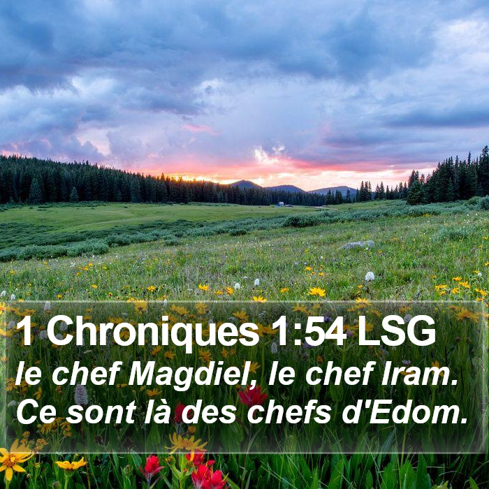 1 Chroniques 1:54 LSG Bible Study