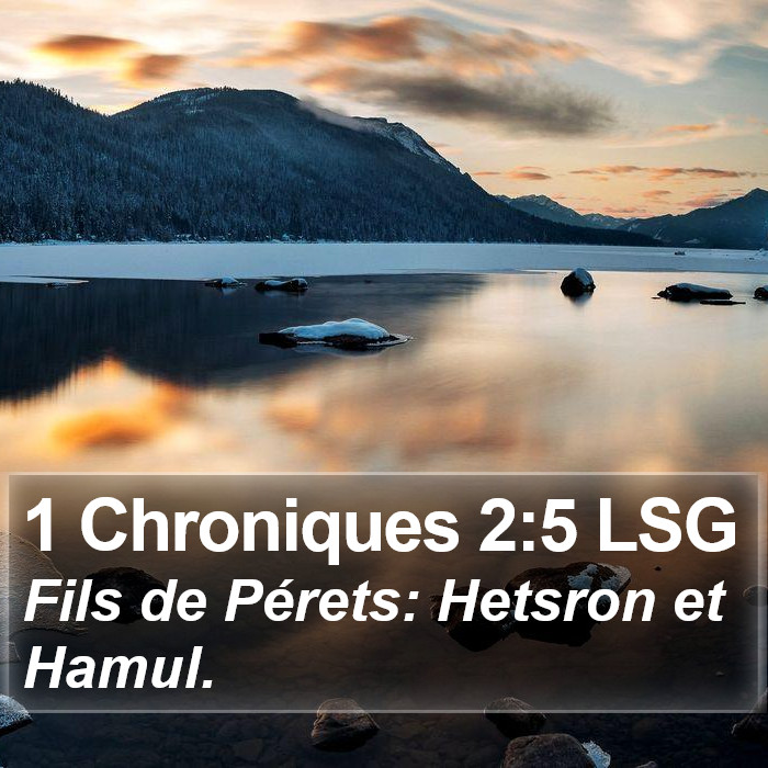 1 Chroniques 2:5 LSG Bible Study