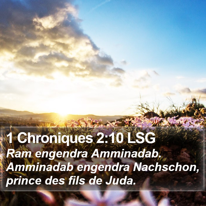 1 Chroniques 2:10 LSG Bible Study