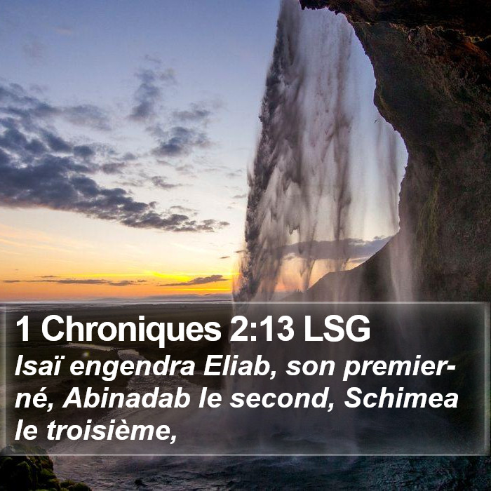 1 Chroniques 2:13 LSG Bible Study