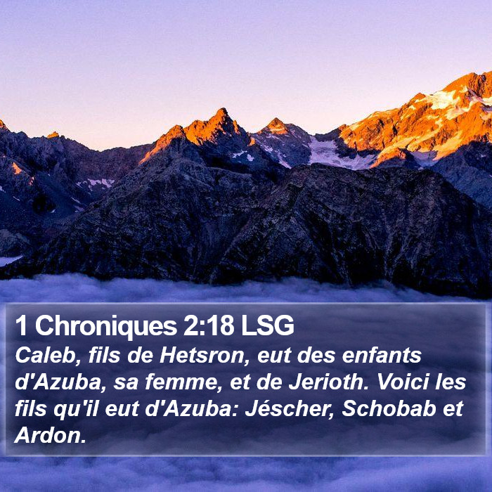 1 Chroniques 2:18 LSG Bible Study