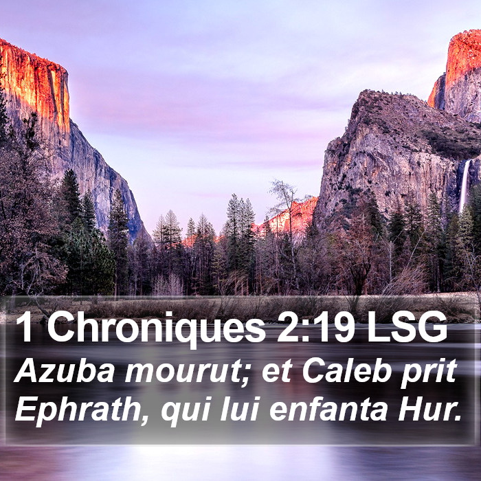 1 Chroniques 2:19 LSG Bible Study