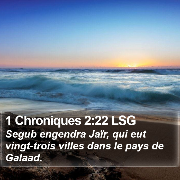 1 Chroniques 2:22 LSG Bible Study
