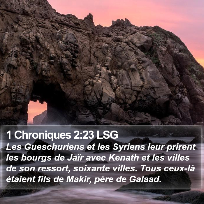 1 Chroniques 2:23 LSG Bible Study