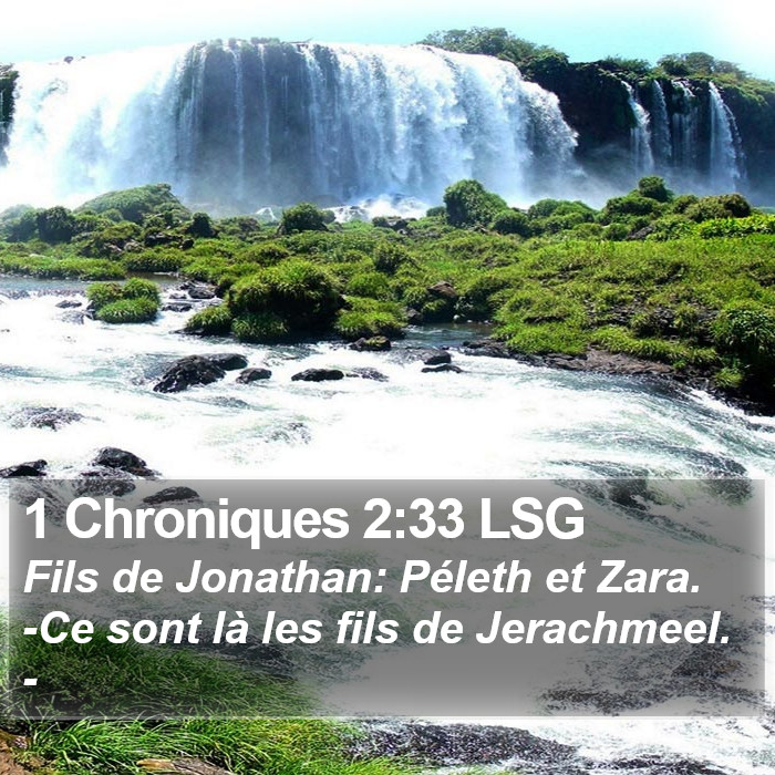 1 Chroniques 2:33 LSG Bible Study