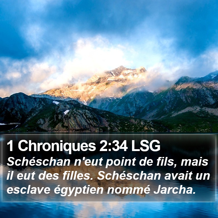 1 Chroniques 2:34 LSG Bible Study