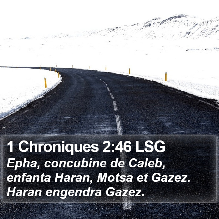 1 Chroniques 2:46 LSG Bible Study