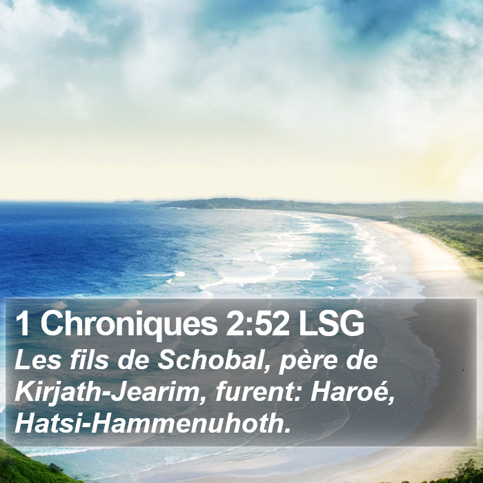 1 Chroniques 2:52 LSG Bible Study