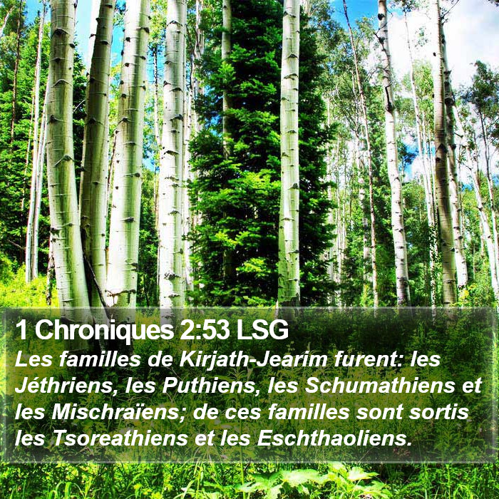 1 Chroniques 2:53 LSG Bible Study